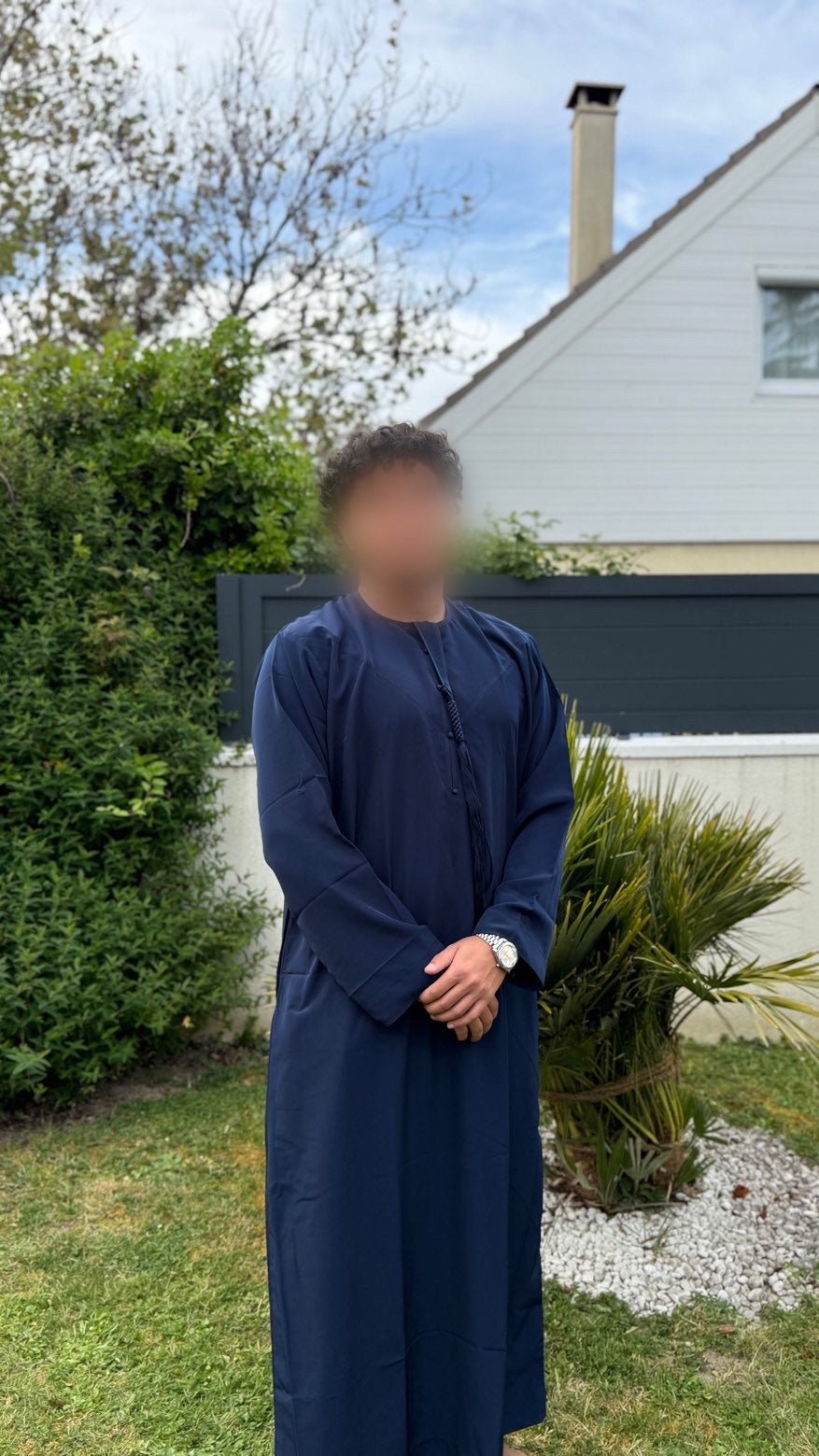 Qamis Emirati Bleu Nuit